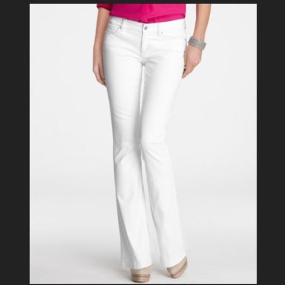 ann taylor loft white jeans